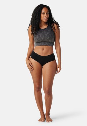 INTRAKNIT CROP - Sport-BH mit mittlerer Stützkraft - black heather