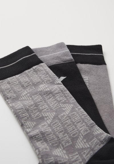 Emporio Armani SHORT SOCKS 3 PACK - Sokker - grey/black