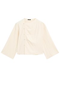 Massimo Dutti LONG SLEEVE WITH SIDE  FASTENING  - Blouse - beige