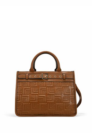 CON Y GRABADO - Bolso de mano - cuero