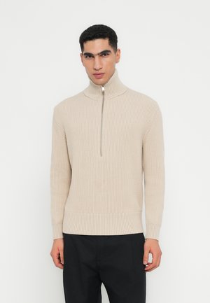 MANUELO - Striktrøje - beige