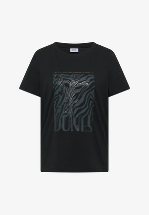 Cecil, T-SHIRT MIT RUNDHALS UND FOLIENPRINT - T-shirt print - palm breeze green