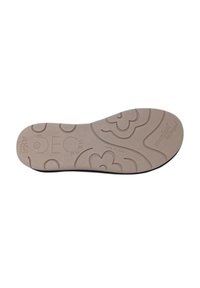 Sottopiede beige chiaro con motivo floreale e superficie strutturata, con le diciture "DEC PUS" e "MADE IN ITALY" incise.