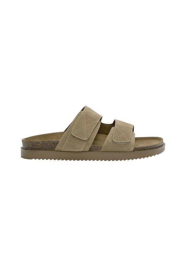 Pantolette flach - beige