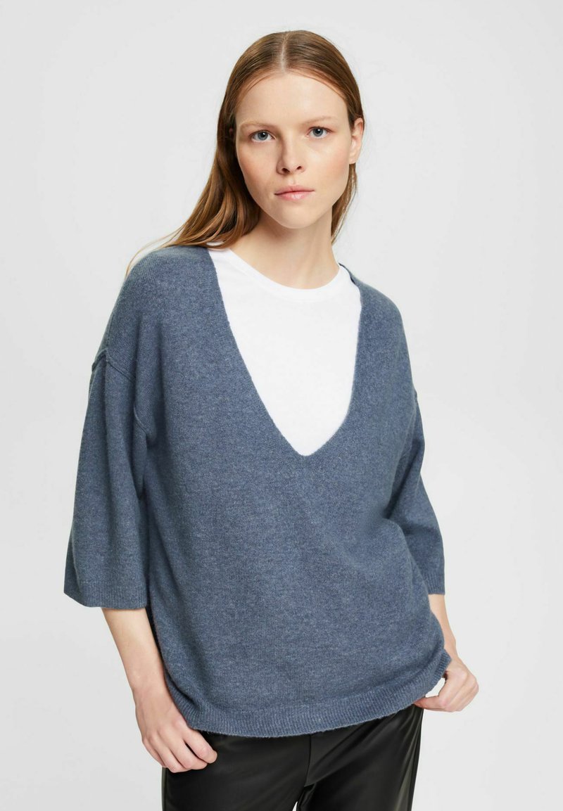 Esprit Pullover grey blue/bleu gris ZALANDO.FR