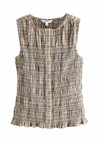 Next - SLEEVELESS BUTTON DOWN SMOCK - Blouse - neutral check Image miniature 1