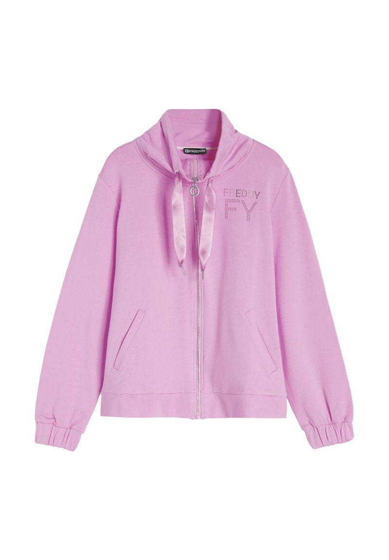 Freddy IN FRENCH CON COLLO ALTO - Felpa con zip - orchid