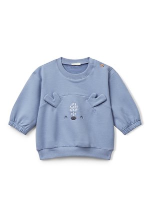 WITH EMBROIDERY AND PATCHES - Sweatshirt - blue