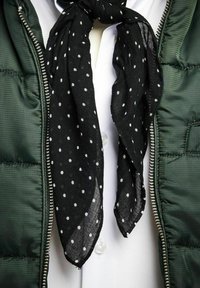 John Henric DOTTED BANDANA - Tørklæde / Halstørklæder - black