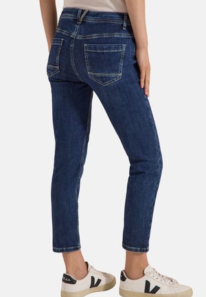 Cecil, MID WAIST SLIM LEG JEANS IM CASUAL FIT - Džíny Slim Fit - mid blue used wash