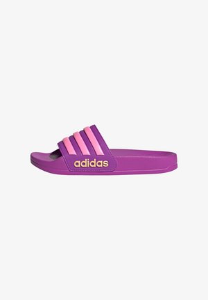 ADILETTE SHOWER UNISEX - Chanclas de baño - purple burst bliss pink semi ice tangerine