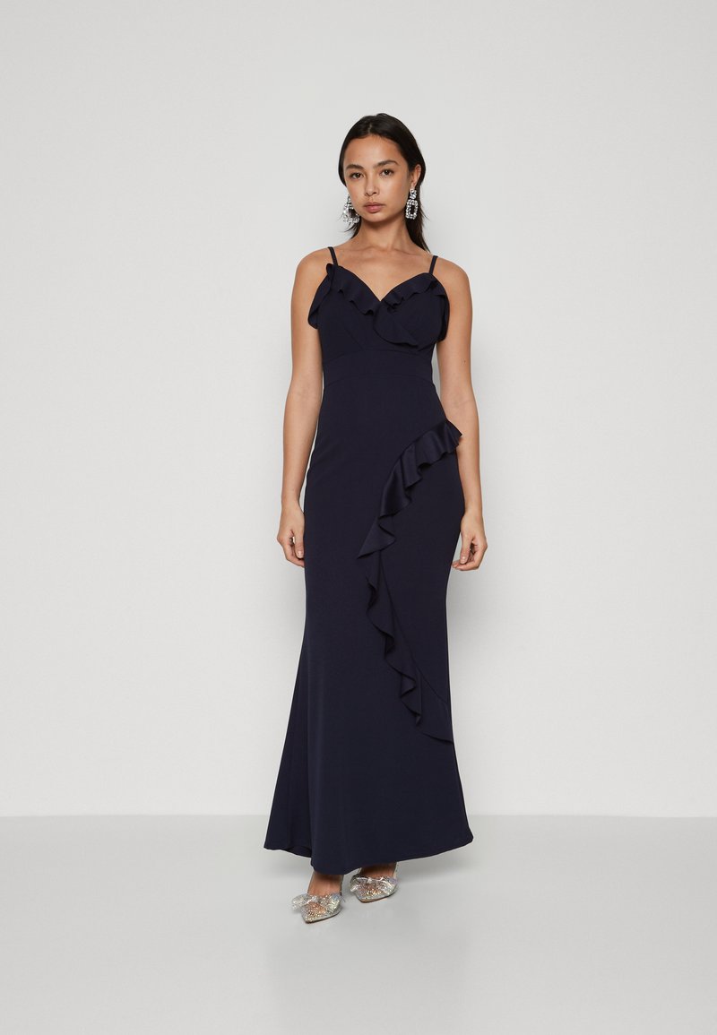 WAL G PETITE - MILANI RUFFLE MAXI - Jerseykjole - navy blue, Forstørre