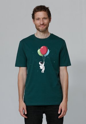 LITTLE BALLOON ASTRONAUT - Print T-shirt - glazed green