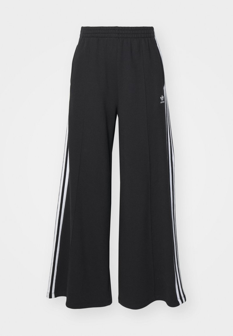 Wide Leg Weiße Adidas Hose Mit Schwarzen Streifen Adidas