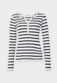Long sleeved top - white/navy