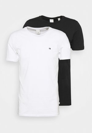 LOGO TEE 2 PACK - T-Shirt basic - black/white