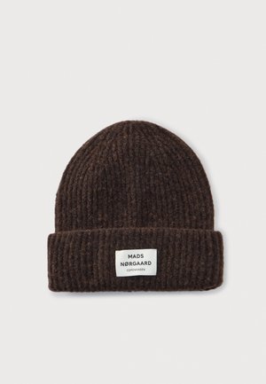 Mads Nørgaard, LAMBO ANJU HAT UNISEX - Плетена шапка - dark brown
