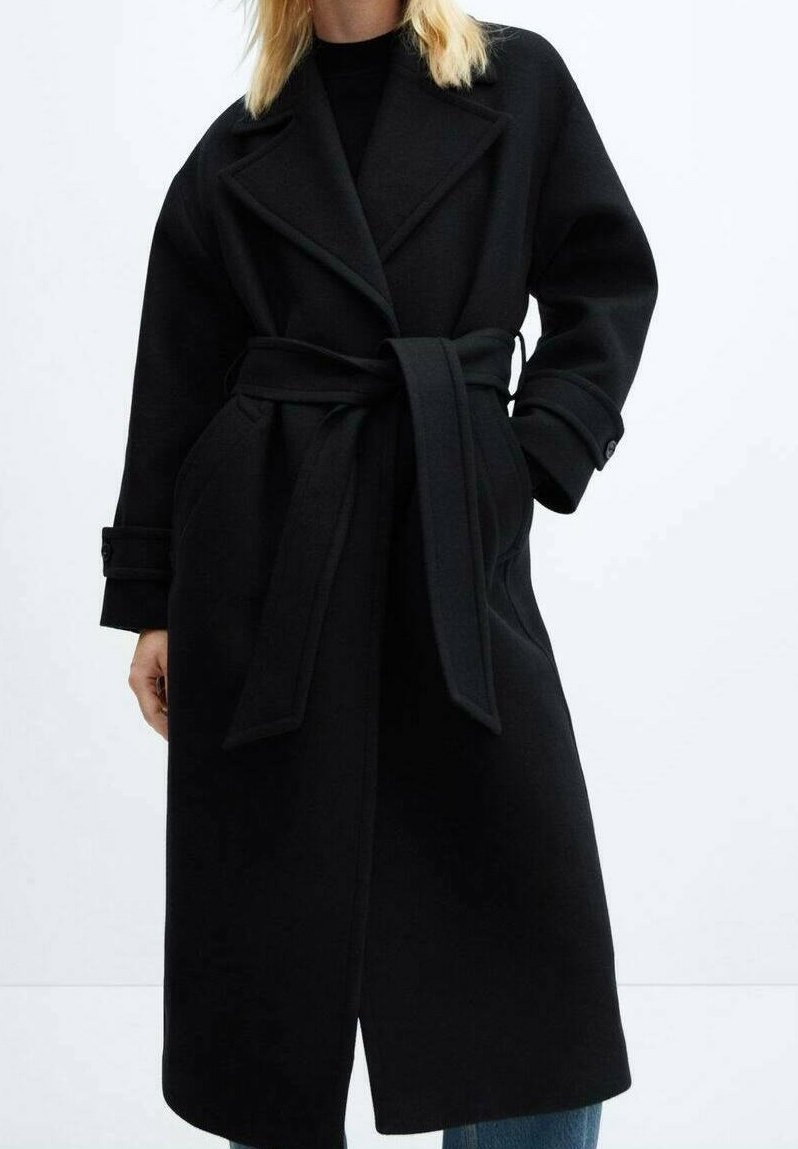 Mango Abrigo clásico - black