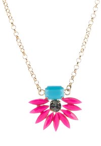sweet deluxe Necklace - goldfarben/pink/türkis
