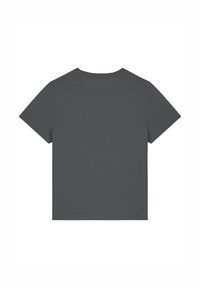 Grijze t-shirt met korte mouwen en een klassieke ronde hals, gemaakt van een zachte stof, met een effen textuur en zonder zichtbare ontwerpelementen.