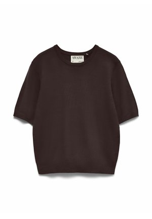 Vero Moda, KNITTED TOP AWCARA KNIT TOP - T-shirt basique - chocolate torte