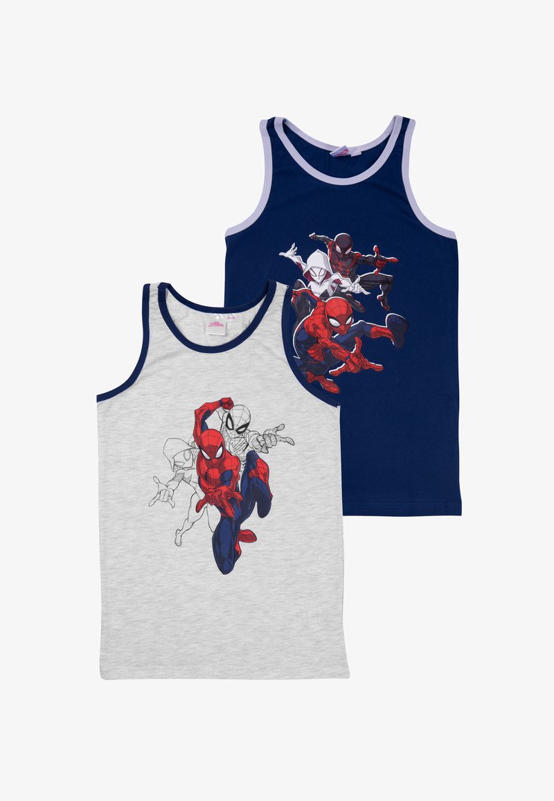 Marvel 2ER PACK SPIDER-MAN - Undershirt - grau blau