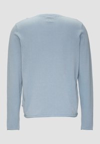 QS ROLLSAUM UND WASCHEFFEKT - Strickpullover - blassblau