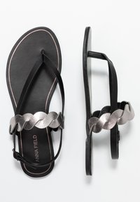 Anna Field Wide Fit Sandálias em T - black
