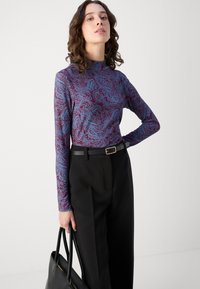 Scotch & Soda ALL OVER PRINTED MOCK NECK - Longsleeve - lake blue