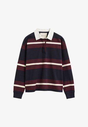 GANT, STRIPED HEAVY RUGGER - T-shirt à manches longues - evening blue