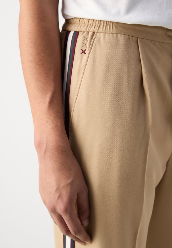 TAPE TRIMMED TAILORED STRAIGHT FIT - Trousers - desert sand2