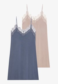 SOFT TOUCH MODAL NIGHTDRESS 2 PACK - Nachtjapon - taupe/blue-grey