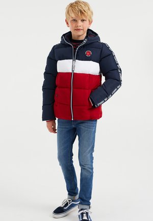JONGENS - Winterjas - dark blue/red
