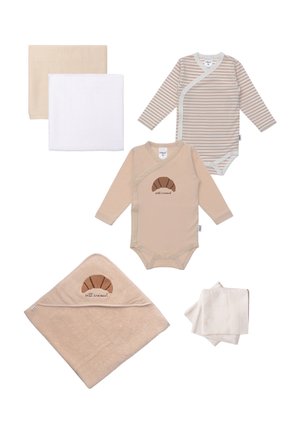 Liliput, GESCHENKSET CROISSANT UNISEX SET - Bath towel - weiss-beige