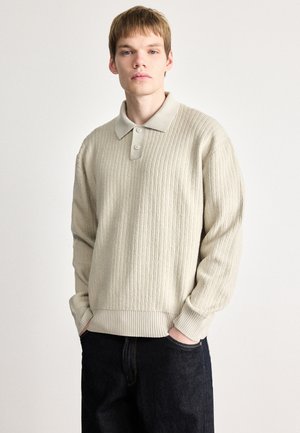 KOTORPOLO - Striktrøje - light beige