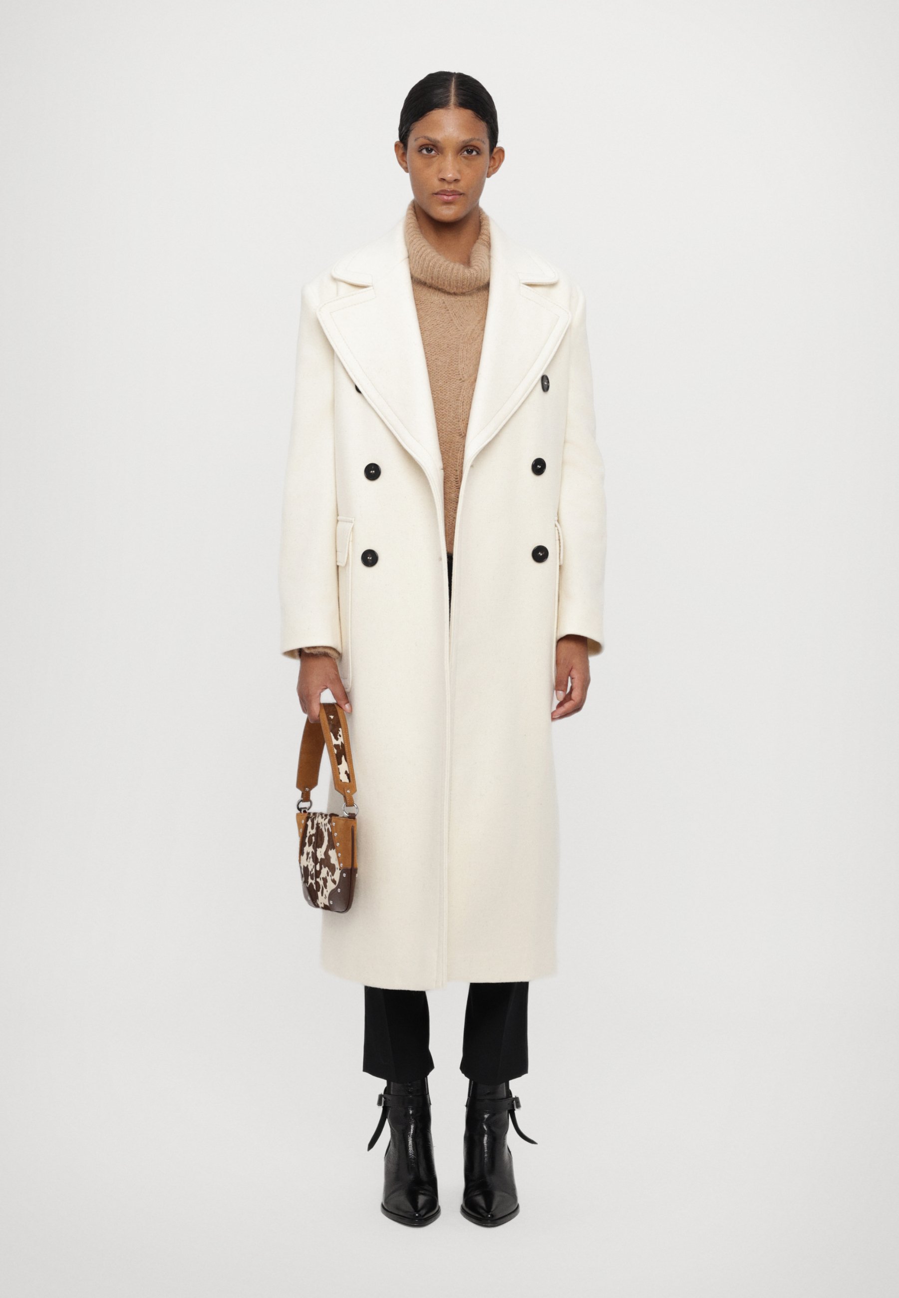 MAX&Co. LAMBRO - Classic coat - wollweib/off-white - Zalando