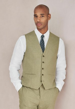 REGULAR FIT - BLEND TEXTURE SUIT WAISTCOAT   - Weste - green