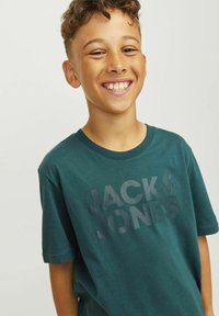 Jack & Jones Junior JJECORP LOGO TEE O-NECK - Potiskana majica - deep teal