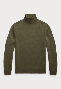 WASHABLE WOOL ROLL NECK JUMPER - Trui - cargo olive heather