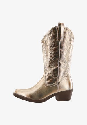 Elara Cowboy-/Bikerboot - goldfarben