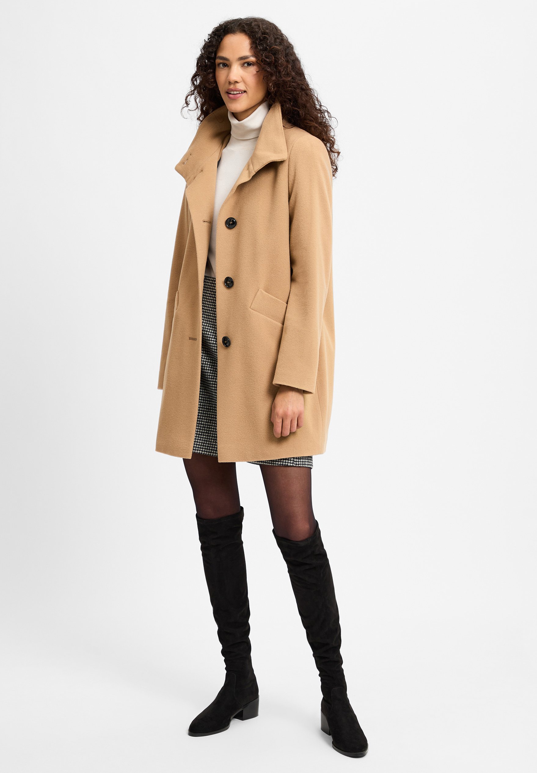 Franco Callegari MIT-ANTEIL Klassischer Mantel camel/beige