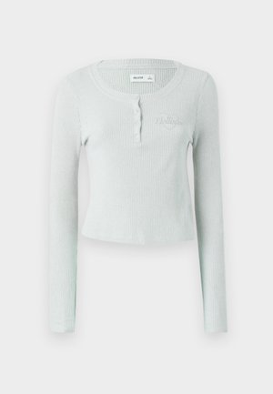 Hollister Co. COZY LOGO HENLEY - Long sleeved top - grey