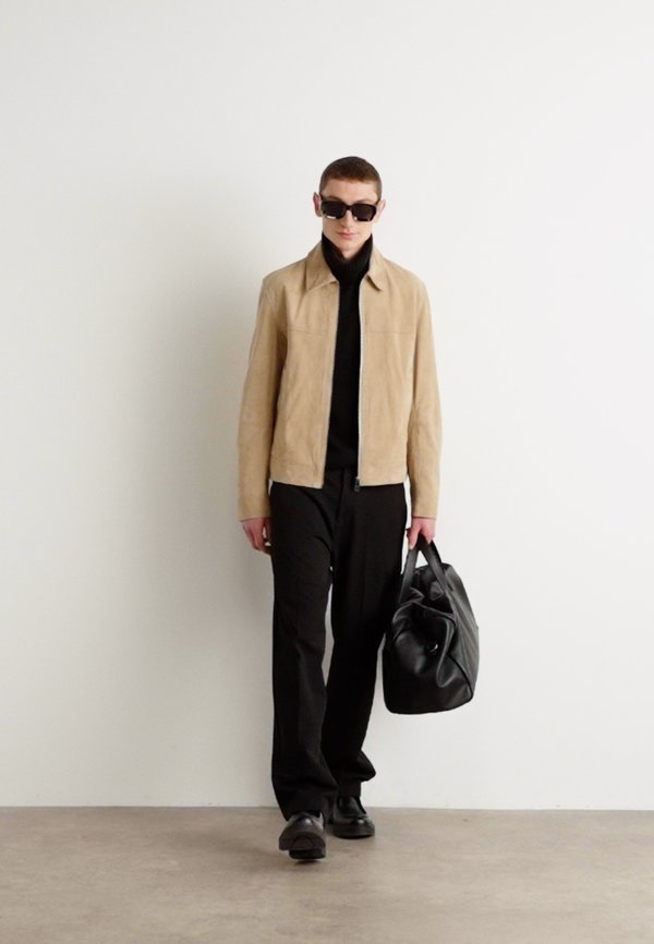 MALBANO - Leather jacket - light beige2