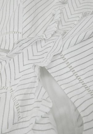Reiss, REGULAR FIT - ILSE STRIPED RUFFLE-TRIM MIDI DRESS . - Hverdagskjole - white