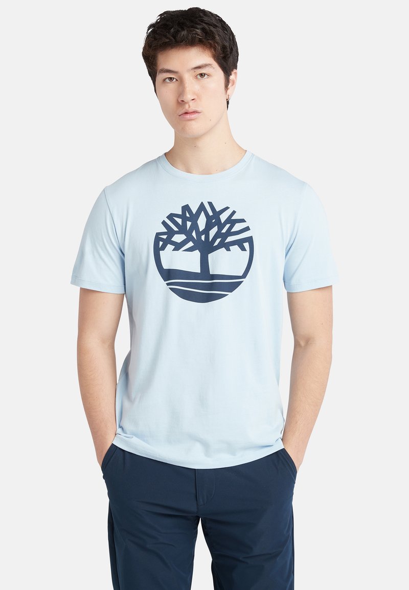 Timberland KENNEBEC RIVER TREE LOGO SHORT SLEEVE - Triko s potiskem - skyway