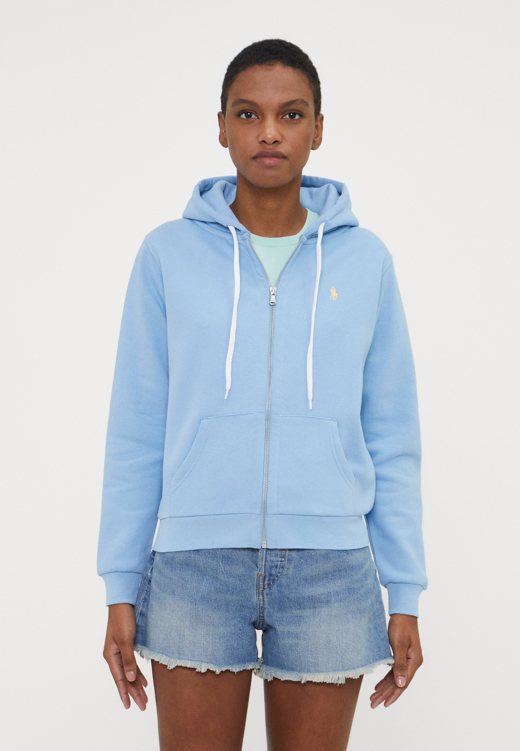 Hoodie Cappuccio Felpa Azzurra Polo Ralph Lauren LOOPBACK FLEECE