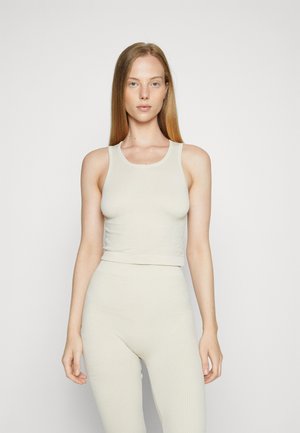 ONLY ONLVEGA SEAMLESS ONECK CROP - Spodné tričko - pumice stone