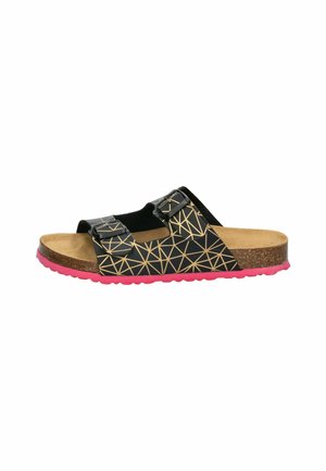 Mules - schwarz gold