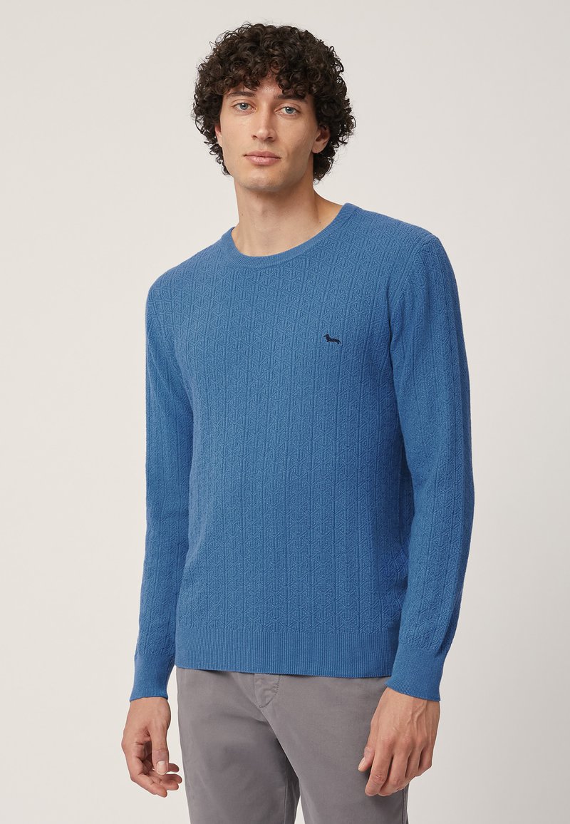 Harmont & Blaine GIROCOLLO CON LOGO - Pullover - celeste