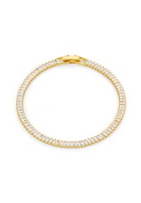 CRYSTAL BAGUETTE TENNIS BRACELET - Pulseira - pale gold-coloured